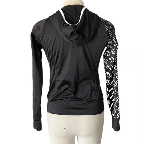 PUMA women’s fitted black white hoodie Zip up - Picture 8 of 15